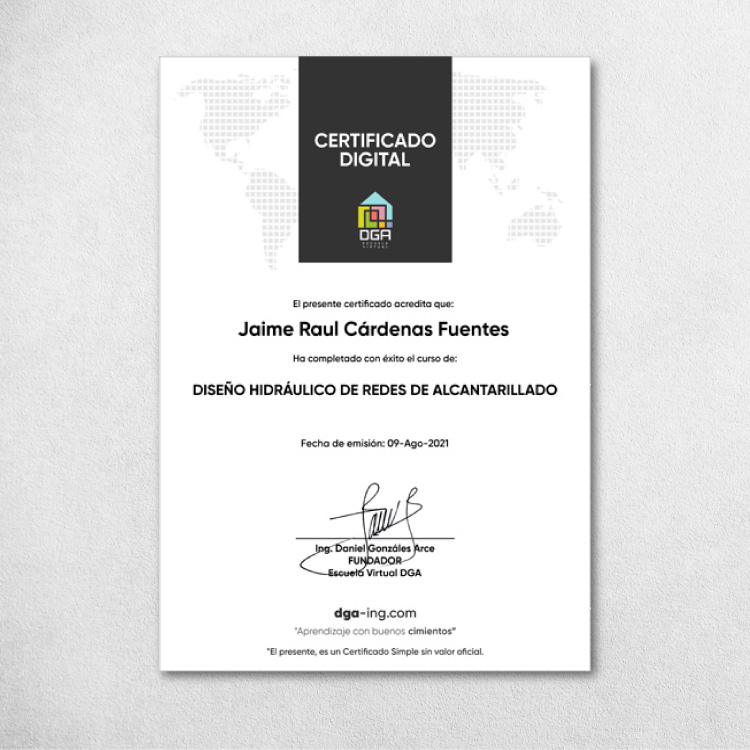 Certificado DGA